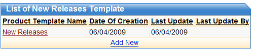 New Releases Listing Templates